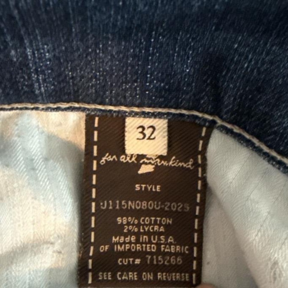 7 For All Mankind‎ Dojo Dark Wash Jeans Women Size 32 - Picture 6 of 7